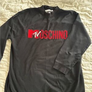 H&M Black Sweatshirt with Red Moschino Logo